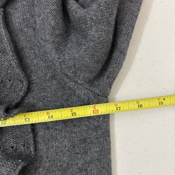 Juicy Couture Cashmere Blend Zipped Ruffled 3/4 Sleeve Cardigan Women Medium - Picture 12 of 14